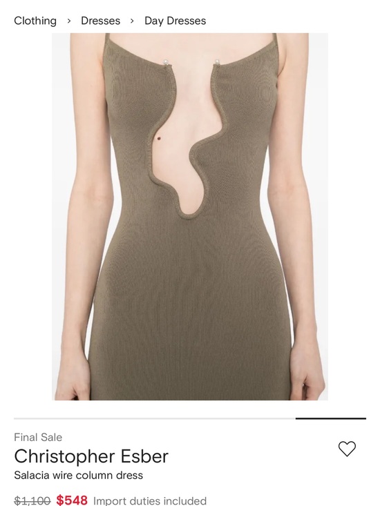 Christopher Esber Dresses & Skirts - Christopher Esber Olive Sculptural Cutout Column Dress